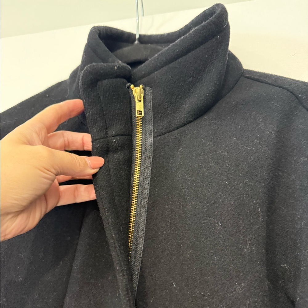 J. Crew Elegant Black Outerwear wool coat